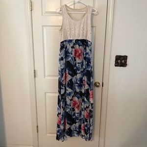 Pinkblush Crochet Floral Maxi Maternity Dress